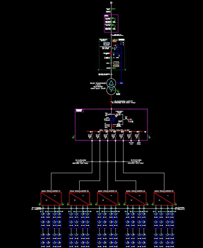 Single Line Diagram CAD DWG preview