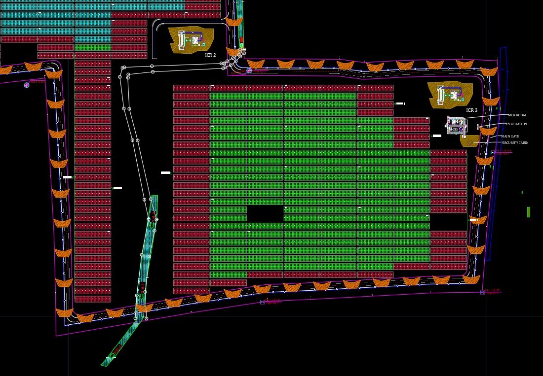 Array Layout CAD DWG preview
